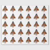 Thanksgiving donald trump turkey cadeaupapier (Vlak)