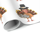 Thanksgiving donald trump turkey cadeaupapier (Rol Hoek)