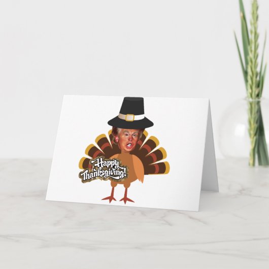 Thanksgiving donald trump turkey feestdagen kaart (Voorkant)