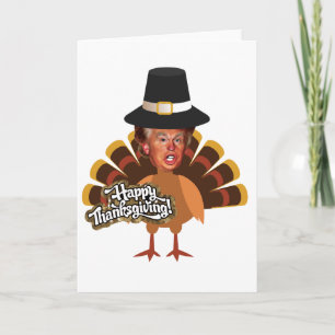 Thanksgiving donald trump turkey feestdagen kaart