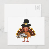 Thanksgiving donald trump turkey feestdagenkaart (Voorkant / Achterkant)