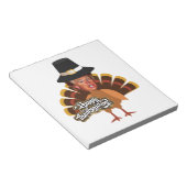Thanksgiving donald trump turkey notitieblok (Schuin)