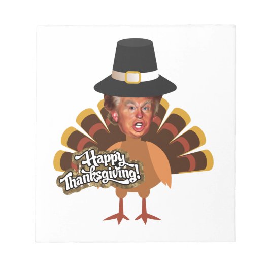 Thanksgiving donald trump turkey notitieblok (Voorkant)