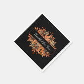 Thanksgiving Donkere Oranje Herfst Servet (Hoek)