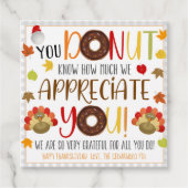 Thanksgiving Donut Gift Label (Voorkant)