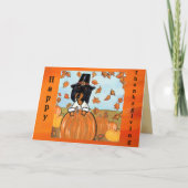 Thanksgiving Doxie Kaart (Voorkant)
