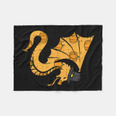 Thanksgiving Dragon Turkije Dag Herfst Mannen Vrou Fleece Deken (Voorkant (Horizontaal))