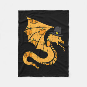 Thanksgiving Dragon Turkije Dag Herfst Mannen Vrou Fleece Deken