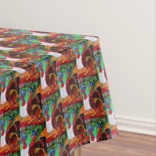 THANKSGIVING DRESSED TURKEYS tabeldoek Tafelkleed