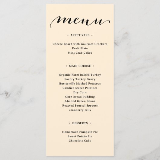 Thanksgiving Dubbelzijdig Menu en Plaats Kaartgebe (Achterkant)