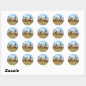 Thanksgiving Ducks Ronde Sticker (Vel)