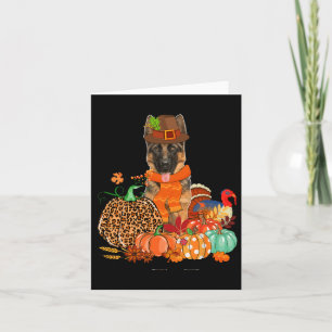 Thanksgiving Duitse herder met Turkije Herfst pomp Kaart