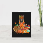 Thanksgiving Duitse herder met Turkije Herfst pomp Kaart (Voorkant)