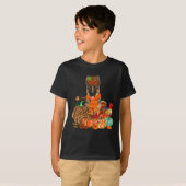 Thanksgiving Duitse herder met Turkije Herfst pomp T-shirt (Voorkant volledig)