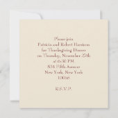 Thanksgiving ~ Eat Drink & Wees dankbaar Kaart (Achterkant)