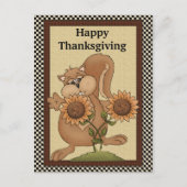 Thanksgiving Eekhoorn Briefkaart (Voorkant)