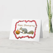 Thanksgiving eekhoorn feestdagen kaart (Voorkant)