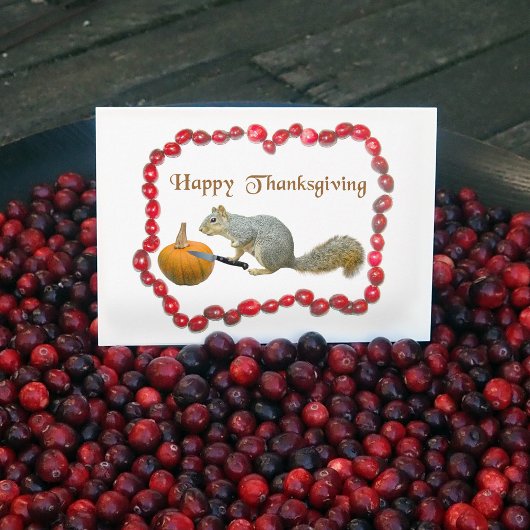 Thanksgiving eekhoorn feestdagen kaart