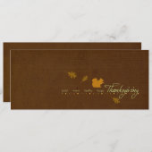 Thanksgiving eekhoorn kaart (Voorkant / Achterkant)