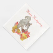 Thanksgiving Eekhoorn met Taart Servet (Hoek)