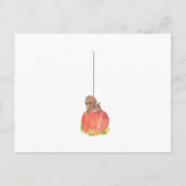 Thanksgiving Eekhoorn op Pompoen Briefkaart (Achterkant)