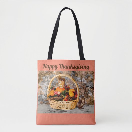 Thanksgiving Eekhoorntjes Tote Bag (Voorkant)