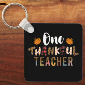 Thanksgiving Een Dankbaar Leraar Leopard Herfst Gr Sleutelhanger (Voorkant)