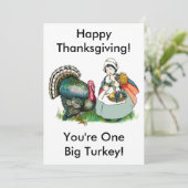  Thanksgiving Een groot Turkije diner, ZPR Kaart (Staand voorkant)