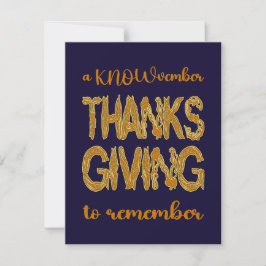 Thanksgiving | Een KNOWvember om nooit te vergeten Bedankkaart