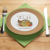 Thanksgiving Eenvoudige cornucopia Elegant geeft B Papieren Bordje