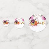 Thanksgiving eerste verjaardag Bourgondische foto Confetti (Voorkanten)