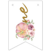 Thanksgiving eerste verjaardag pompoen vlaggetjes (Eerste vlag)