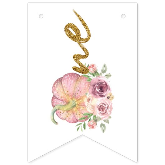 Thanksgiving eerste verjaardag pompoen vlaggetjes (Eerste vlag)