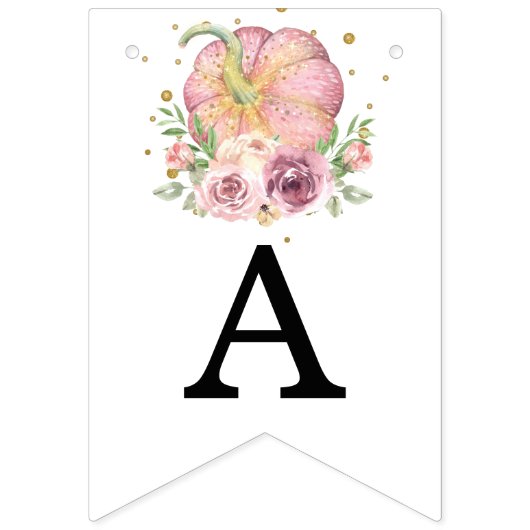 Thanksgiving eerste verjaardag pompoen vlaggetjes (Derde vlag)