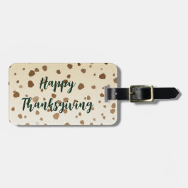 Thanksgiving eikels bagagelabel