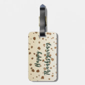 Thanksgiving eikels bagagelabel (Achterkant verticaal)