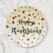 Thanksgiving eikels bedankjes labels (Achterkant)