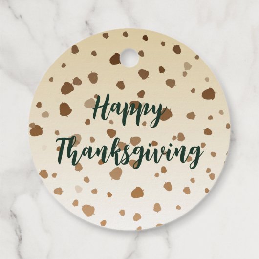 Thanksgiving eikels bedankjes labels (Achterkant)