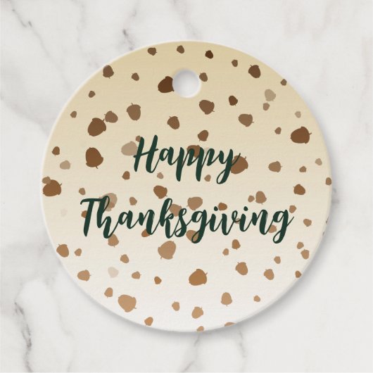 Thanksgiving eikels bedankjes labels (Voorkant)