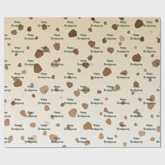 Thanksgiving eikels cadeaupapier (Vlak)