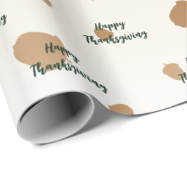 Thanksgiving eikels cadeaupapier