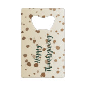 Thanksgiving eikels creditkaart flessenopener (Voorkant)