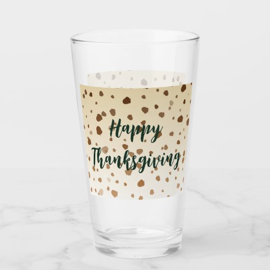 Thanksgiving eikels glas (Voorkant)