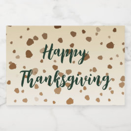 Thanksgiving eikels likeurfles etiket