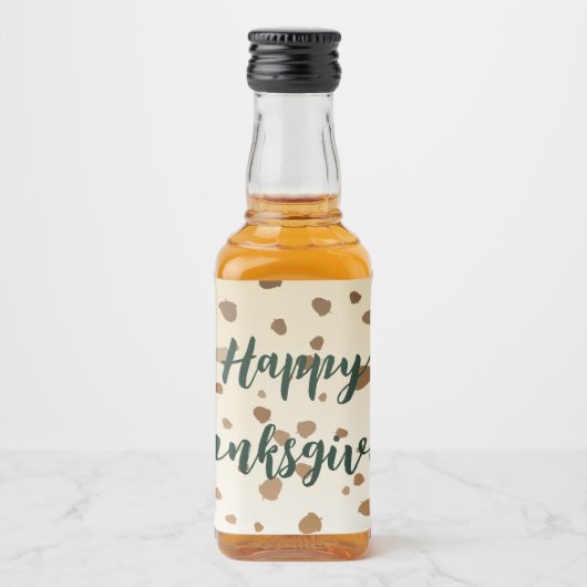 Thanksgiving eikels likeurfles etiket (Voorkant)