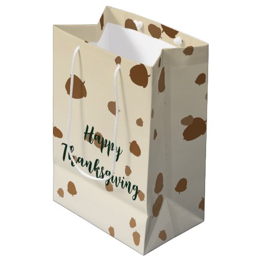 Thanksgiving eikels medium cadeauzakje (Voorkant Gekanteld)