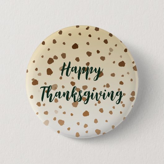 Thanksgiving eikels ronde button 5,7 cm (Voorkant)