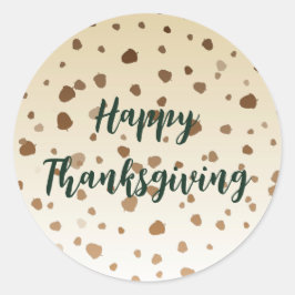 Thanksgiving eikels ronde sticker