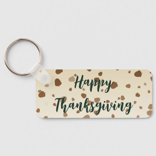 Thanksgiving eikels sleutelhanger (Achterkant)