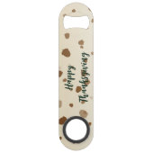 Thanksgiving eikels speed flessenopener (Achterkant)